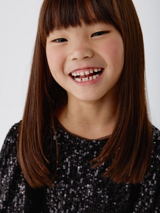 платье с пайетками для девочек от бренда sela вид слева