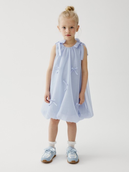 платье с юбкой-баллон для девочек от бренда sela вид слева