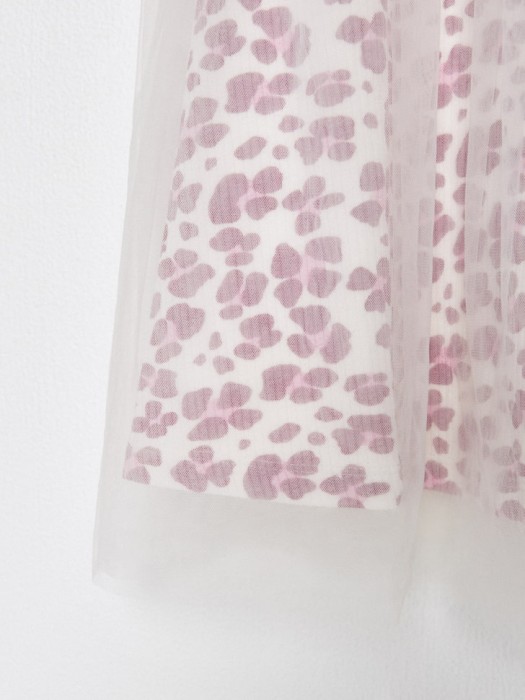 платье с юбкой из сетки для девочек из льна спереди