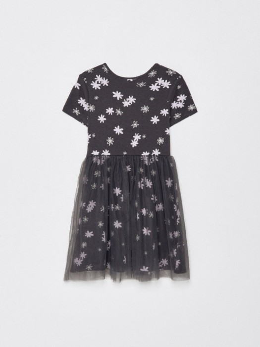 платье с юбкой из сетки для девочек по цене 999 руб вид справа