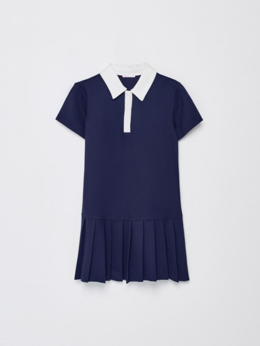 платье с юбкой в складку из линейки  young универсального стиля с лицевой стороны