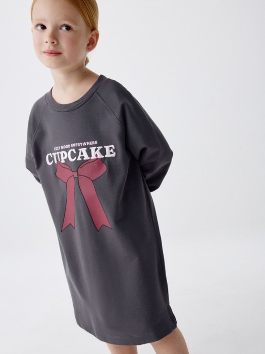 платье-толстовка с принтом и вышивкой для девочек 4680798368788 фотография