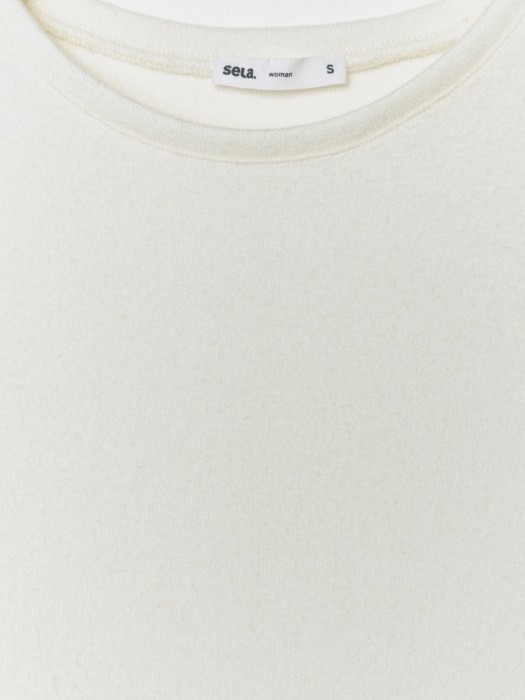 плотный топ с эффектом меланжа из трикотажа спереди