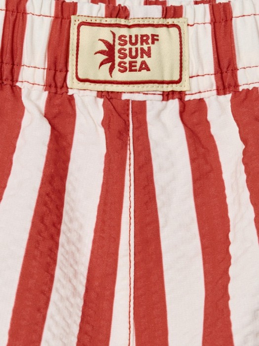 пляжные шорты в полоску для мальчиков по цене 1399 руб вид справа