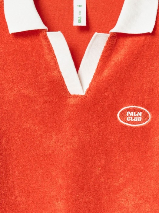 поло из махровой ткани для девочек из россии вид сбоку