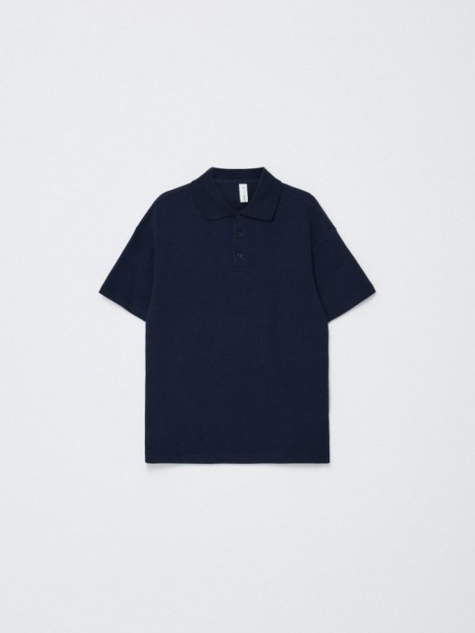 поло оверсайз с коротким рукавом детское из россии вид сбоку