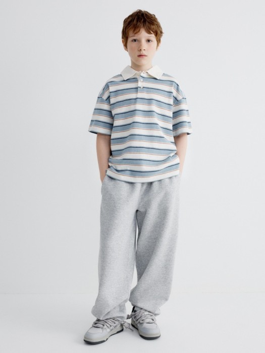 поло оверсайз с коротким рукавом для мальчиков от бренда sela вид слева