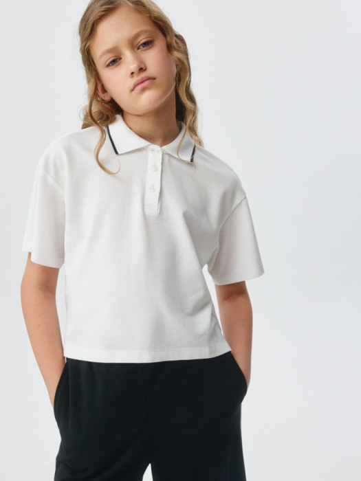 поло оверсайз с короткими рукавами для девочек 4680798253664 фотография