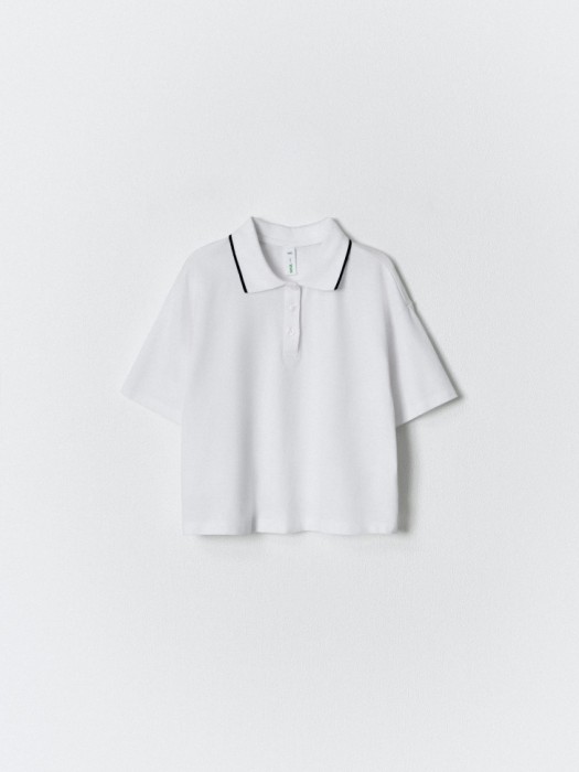 поло оверсайз с короткими рукавами для девочек по цене 999 руб вид справа