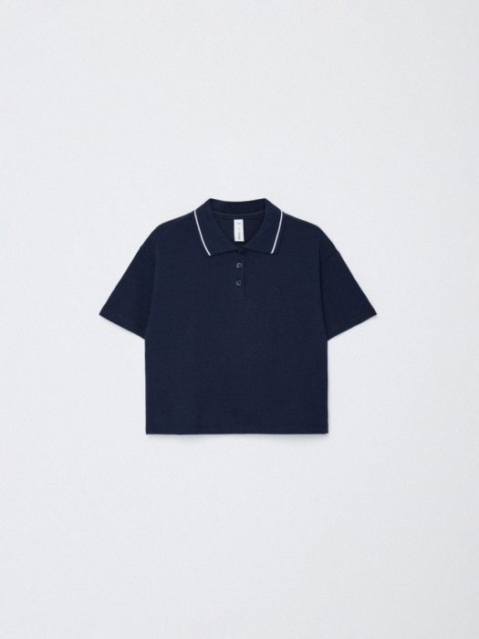 поло оверсайз с короткими рукавами для девочек по цене 999 руб вид справа