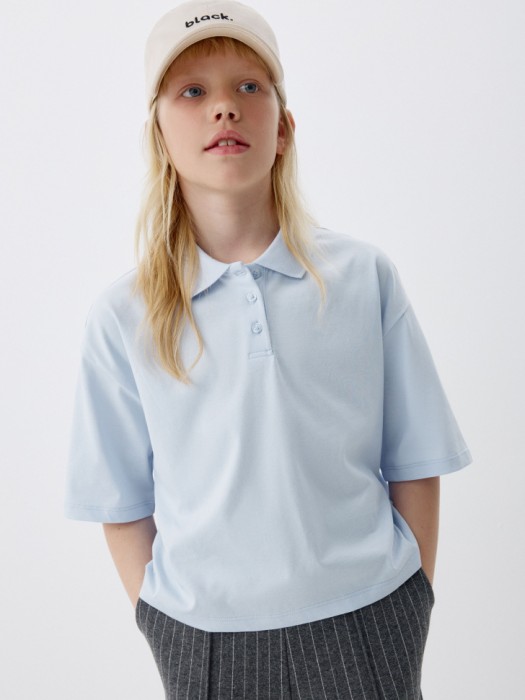 поло оверсайз с короткими рукавами для девочек 4680704860269 фотография