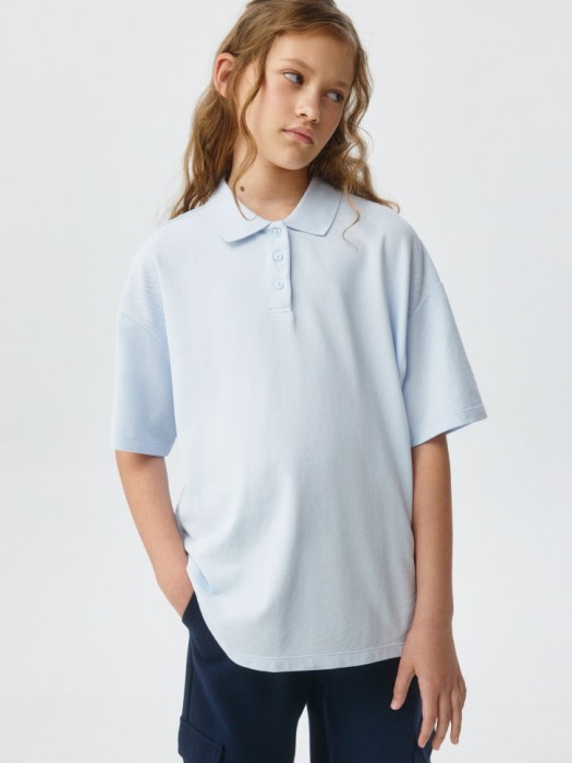 поло оверсайз с короткими рукавами для девочек 4680704839296 фотография