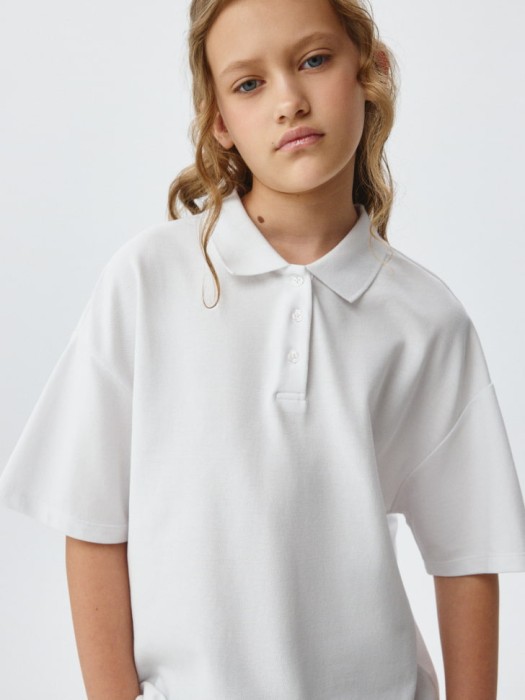 поло оверсайз с короткими рукавами для девочек 4680704839234 фотография