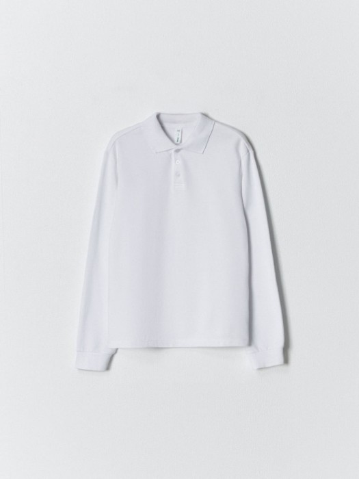 поло с длинным рукавом для мальчиков по цене 999 руб вид справа