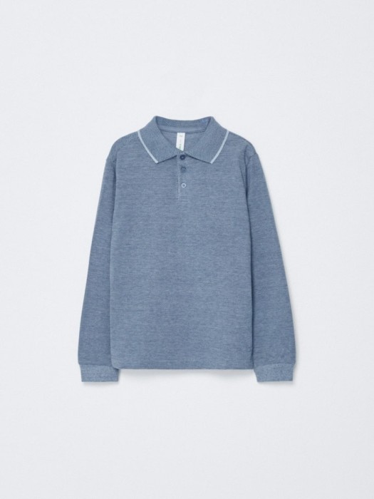 поло с длинным рукавом для мальчиков по цене 999 руб вид справа