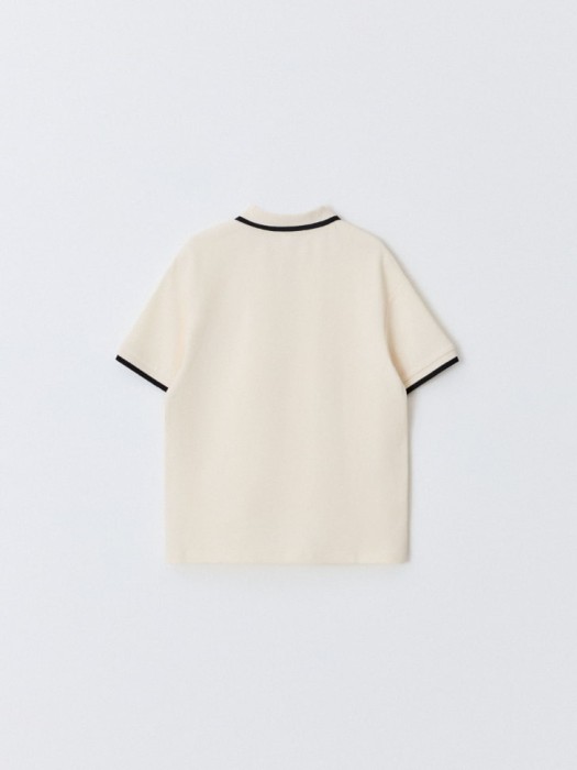 поло с короткими рукавами детское из россии вид сбоку