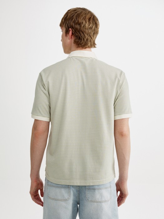 поло в полоску с коротким рукавом из россии вид сбоку