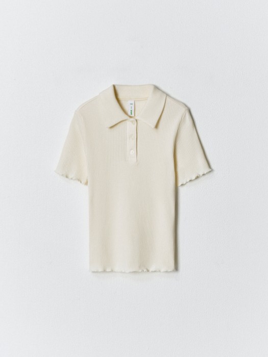 поло в рубчик с короткими рукавами для девочек из россии вид сбоку