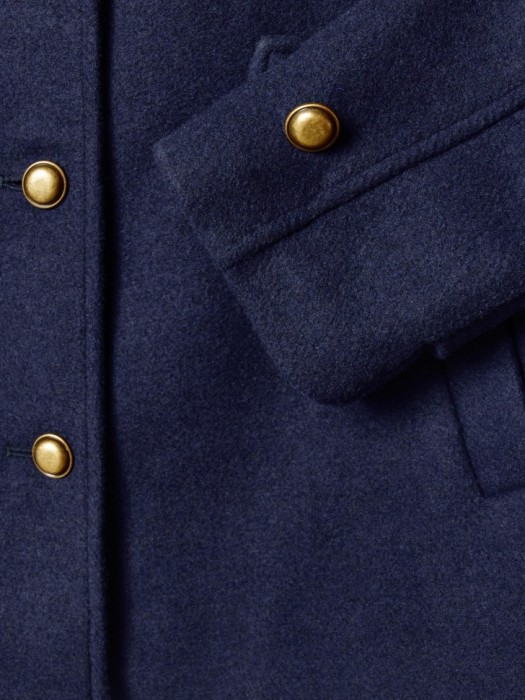 полупальто с содержанием шерсти из линейки  young универсального стиля с лицевой стороны