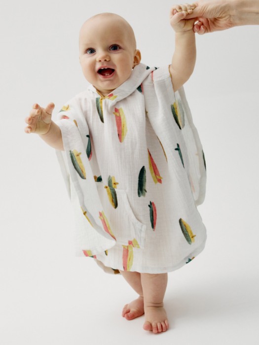 пончо из муслина с ушками на капюшоне для малышей 4680798283968 фотография