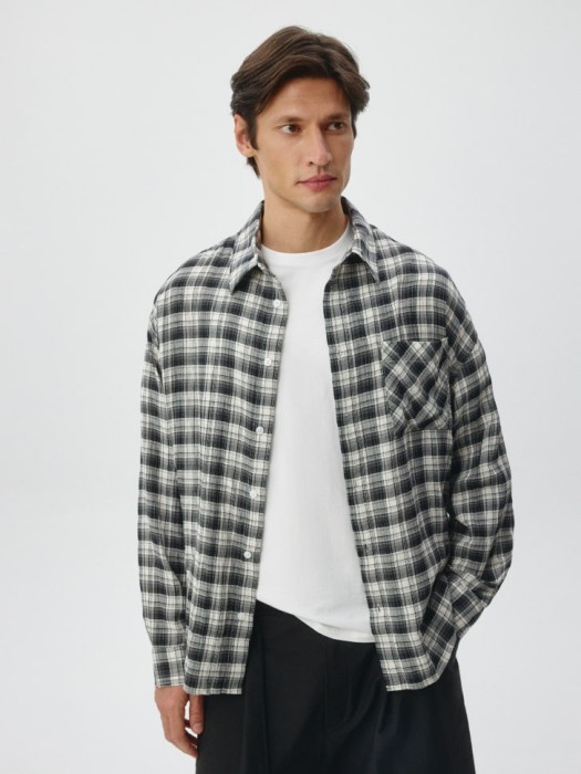 прямая рубашка в клетку 4680798233628 фотография