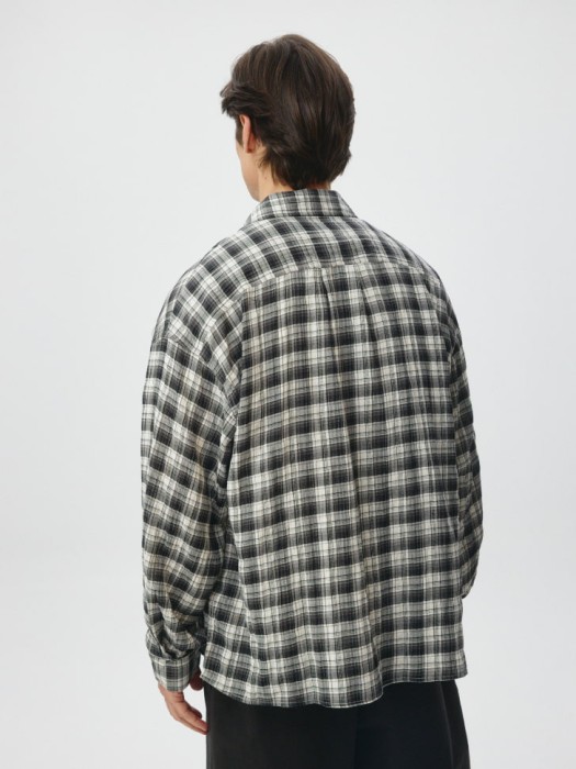 прямая рубашка в клетку по цене 1699 руб вид справа