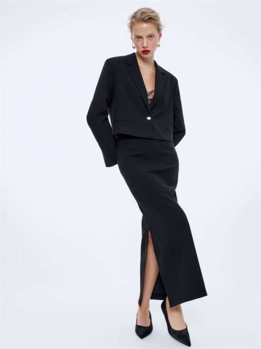 прямая юбка из костюмной ткани 4680798476056 фотография