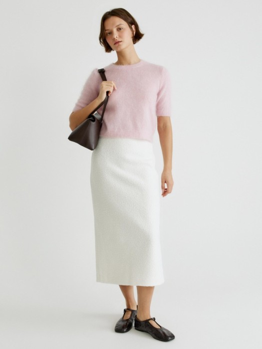 прямая юбка из ткани букле 4610517188069 фотография