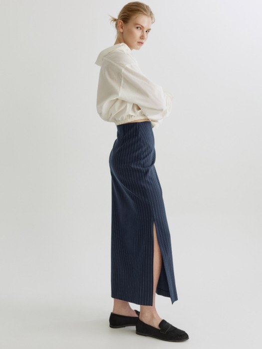 прямая юбка макси из костюмной ткани по цене 3599 руб вид справа