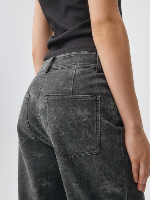 прямые брюки из замши с эффектом стирки из россии вид сбоку