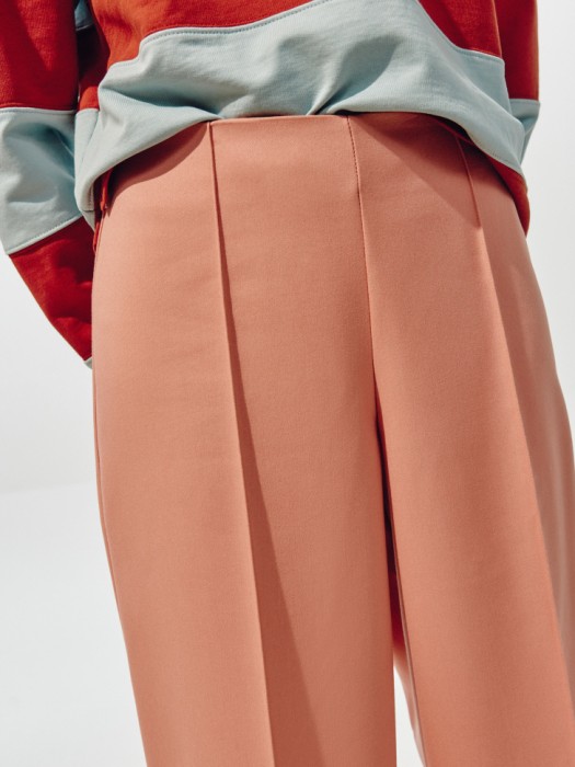 прямые брюки на высокой посадке из линейки  young от бренда sela вид слева