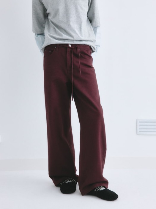 прямые брюки на заниженной талии из линейки  young от бренда sela вид слева