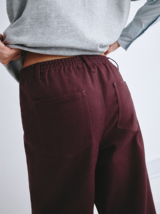 прямые брюки на заниженной талии из линейки  young из хлопка спереди