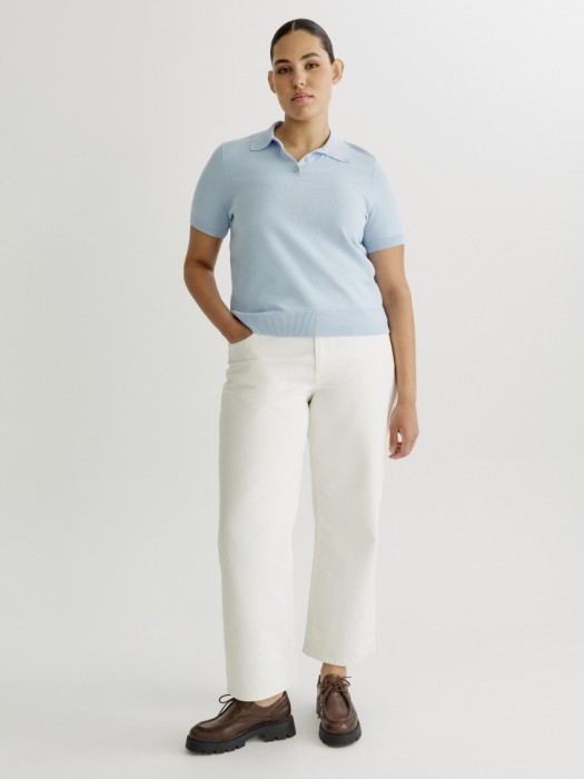 прямые джинсы 403 из органического хлопка от бренда sela вид слева