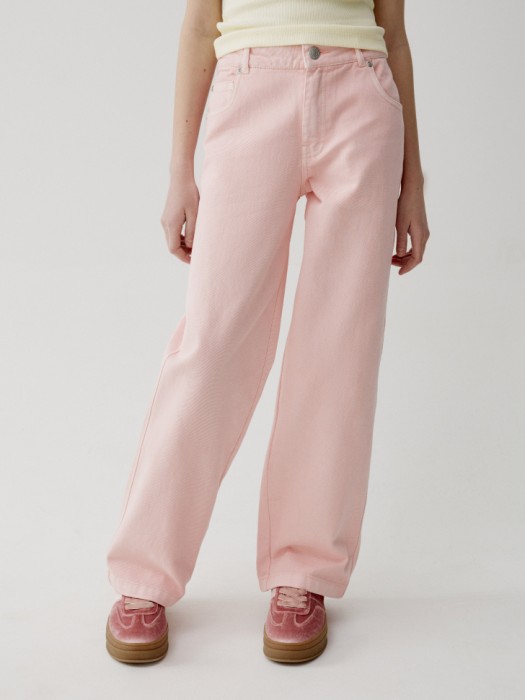 прямые джинсы из твила для девочек от бренда sela вид слева