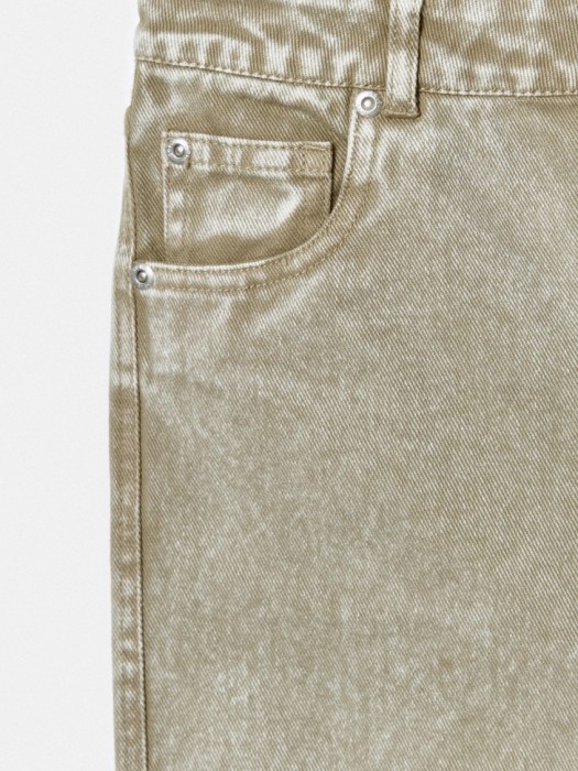 прямые джинсы из твила для девочек из россии вид сбоку