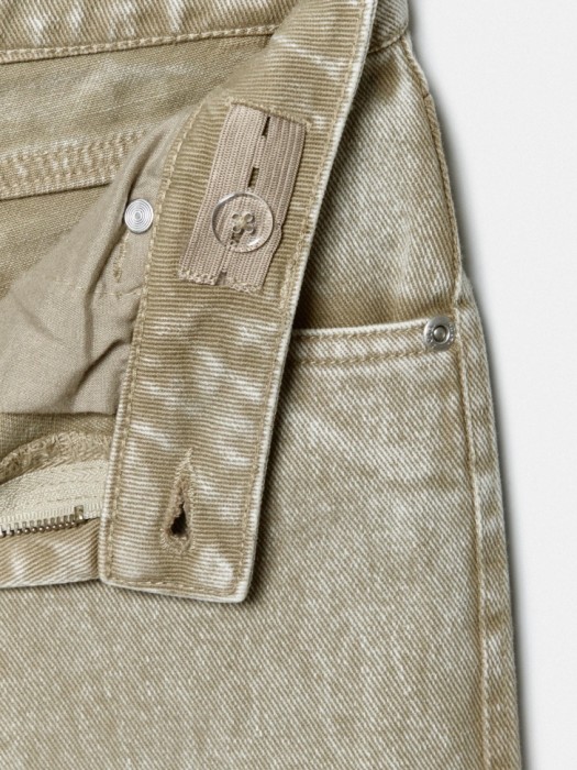 прямые джинсы из твила для девочек из джинсы и джинскота спереди