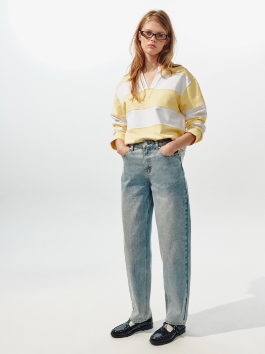 прямые джинсы на средней посадке из линейки  young 4610517810175 фотография