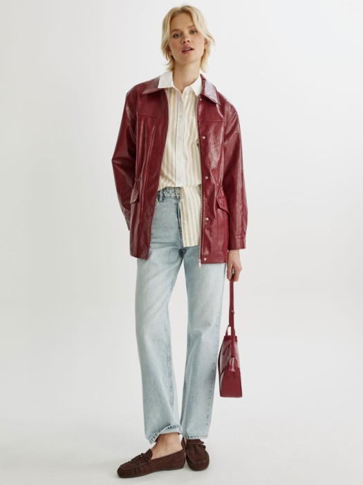 прямые джинсы на высокий рост из органического хлопка от бренда sela вид слева