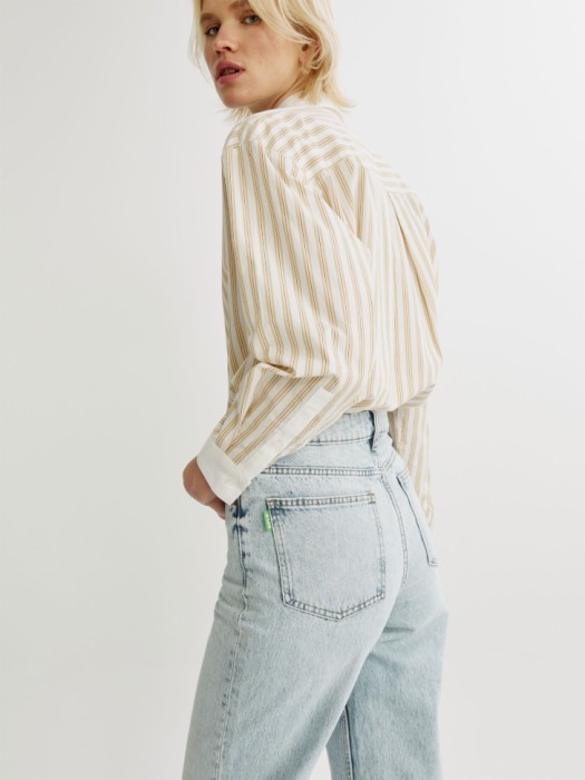 прямые джинсы на высокий рост из органического хлопка из хлопка спереди