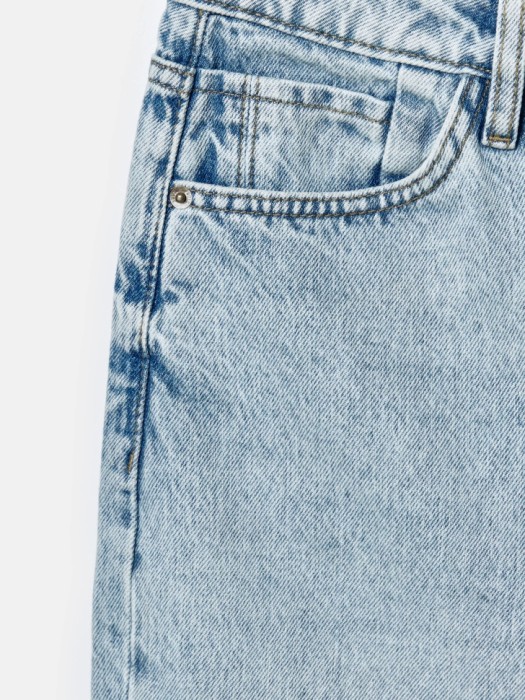 прямые джинсы на высокий рост из органического хлопка для взрослого возраста с изнаночной стороны