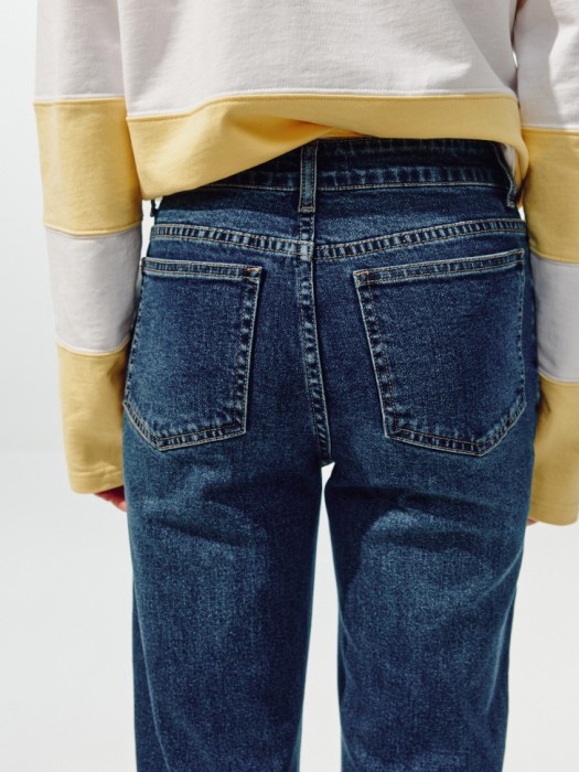 прямые джинсы с подворотом из линейки  young из хлопка спереди