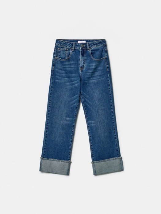 прямые джинсы с подворотом из линейки  young классического стиля с лицевой стороны