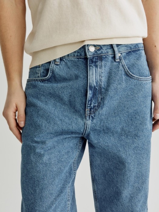 прямые джинсы со средней посадкой из россии вид сбоку