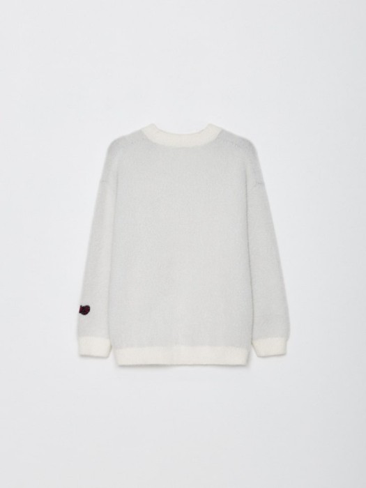 пушистый джемпер с hello kitty для девочек из россии вид сбоку