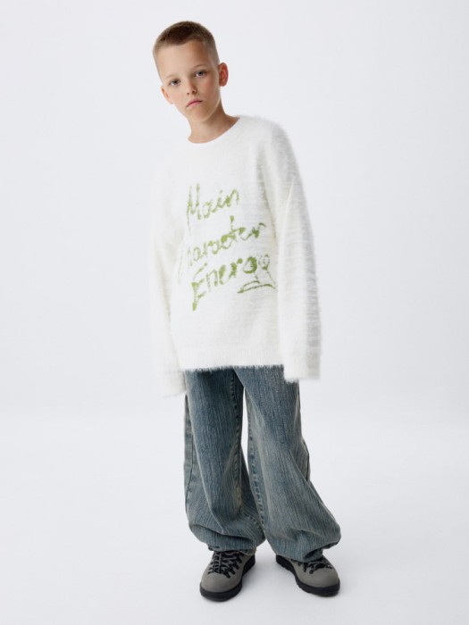 пушистый джемпер с kuromi детский от бренда sela вид слева