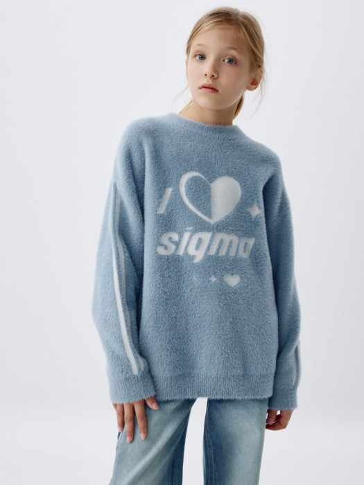 пушистый джемпер с принтом для девочек 4680798720029 фотография