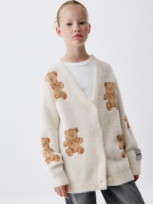 пушистый кардиган оверсайз для девочек из коллекции  archive 4680798562148 фотография