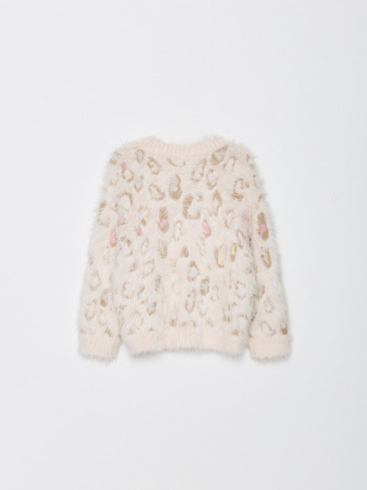 пушистый кардиган оверсайз для девочек из россии вид сбоку