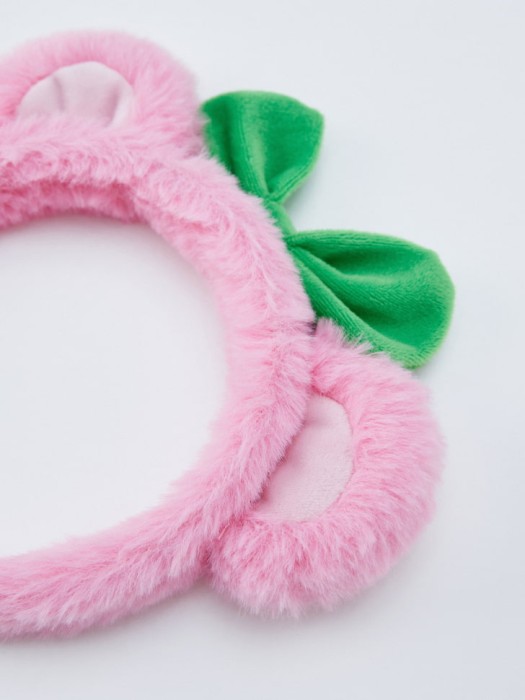 пушистый ободок с ушками виви для девочек от бренда sela вид слева